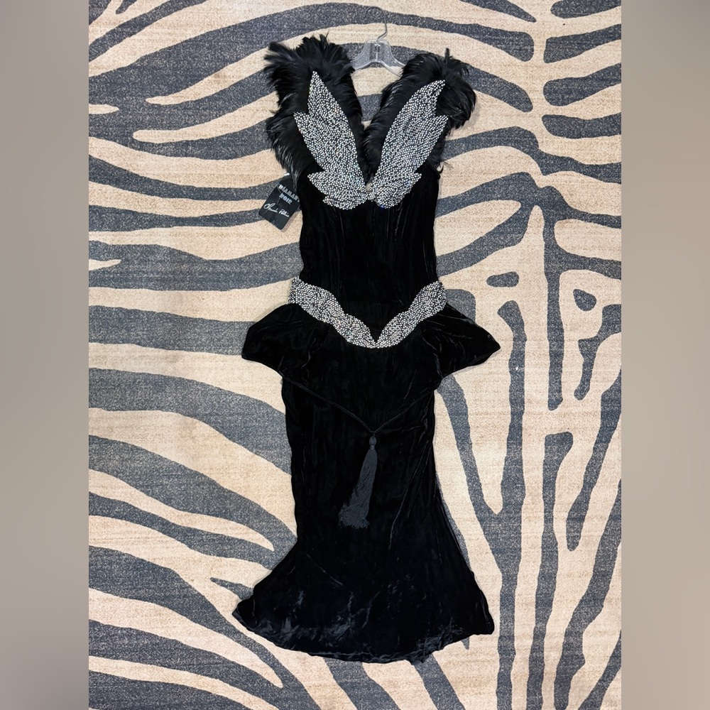 Claude Petin pour Diamant Noir Rare Couture Dress New